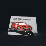Grandson Birthday Age 5 Red Sports Car Card<br><div class="desc">The number five is on the side of the cute red sports card that in on the cover. This number signifies the age of a grandson who will be celebrating his birthday. If your grandson is one,  then this card is for him.</div>