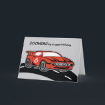 Grandson Birthday Age 6 Red Sports Car Card<br><div class="desc">The red sports car on the front will take you to where your grandson is holding his birthday celebration so you would be able to greet him and join on his celebration. Greet him a happy 6th birthday with this card.</div>