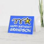 Grandson Birthday card<br><div class="desc">Grandson Birthday card with bright star.</div>