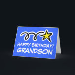 Grandson Birthday card<br><div class="desc">Grandson Birthday card with bright star.</div>