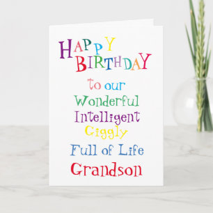 grandson birthday card.boys.sons.male card