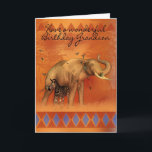 Grandson Birthday Card With Elephant Butterfly And<br><div class="desc">Grandson Birthday Card With Elephant Butterfly And Zebra</div>