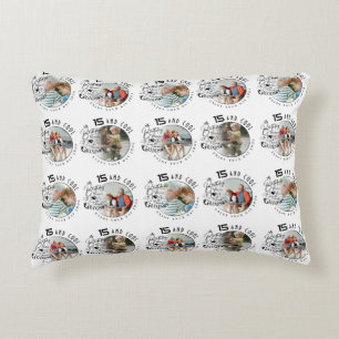 Grandson Birthday Custom Photo Minimalist Accent Pillow
