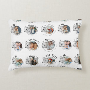 Grandson Birthday Custom Photo Minimalist Accent Pillow