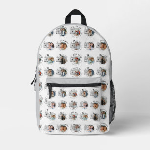 Grandson Birthday Custom Photo Minimalist Printed Backpack