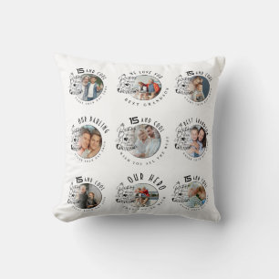 Grandson Birthday Custom Photo Minimalist Throw Pillow