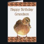 Grandson Birthday Fun Ducky Quack Quack<br><div class="desc">Funny Birthday with Cute Duck Card for your grandson with the inside verse about the ,  One little ducky with the feather on it's back,  he leads the others with a quack,  quack,  quack and a Happy Birthday</div>