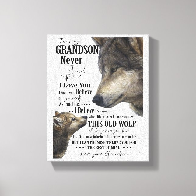Grandson Canvas Print (Front)