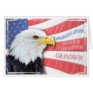 Grandson,commissioning with a bald eagle