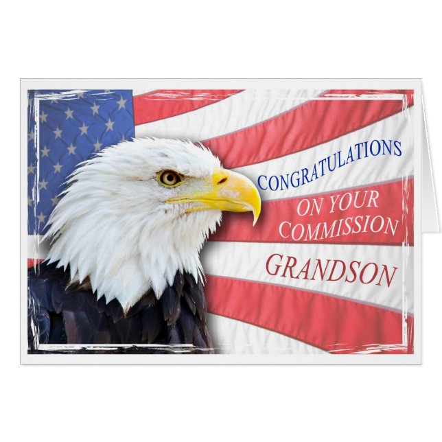 Grandson,commissioning with a bald eagle (Front Horizontal)