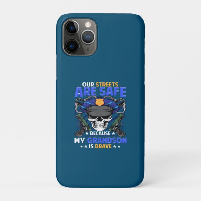 Grandson Cop Thin Blue Line Grand Son Case-Mate iPhone Case (Back)