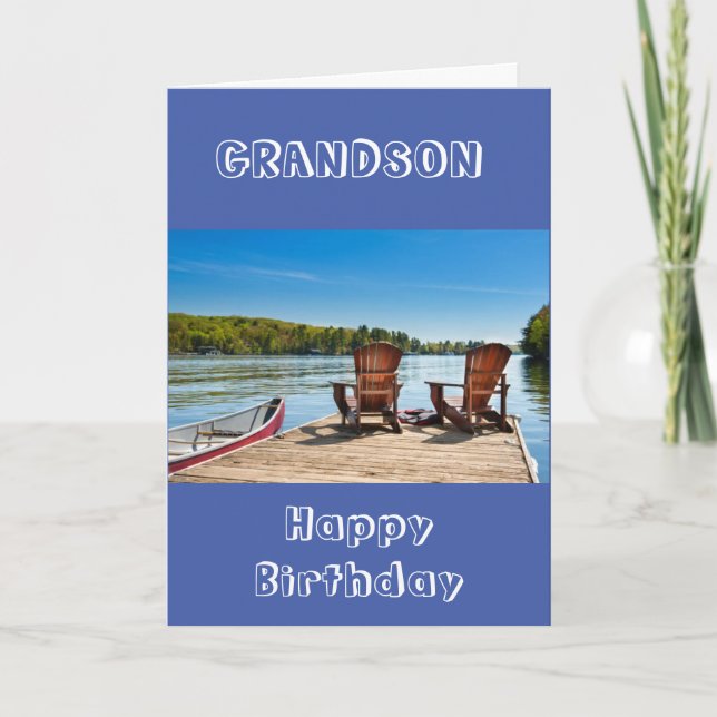 **GRANDSON** ENJOY YOUR BIRTHDAY CARD (Front)