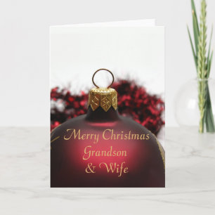 Grandson et sa femme Joyeuse carte de Noël