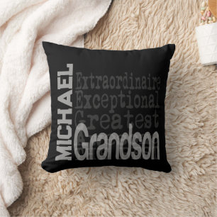 Grandson Extraordinaire CUSTOM Throw Pillow