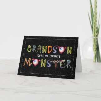 Grandson Favorite Monster Funny Halloween Card