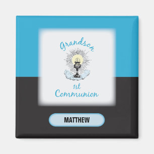 Grandson First Communion, Blue Cup Magnet