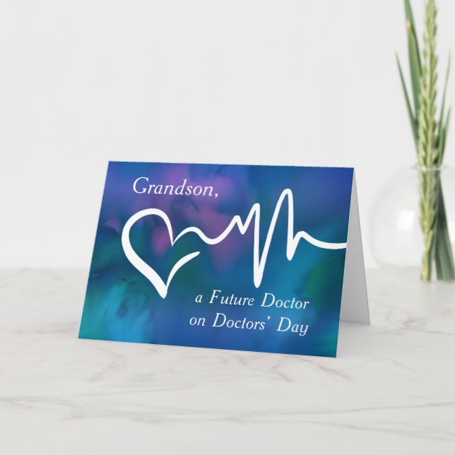 Grandson Future Doctor Doctors’ Day Thanks Card (Front)