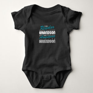 Grandson Gift   Im Not A Regular Grandson Baby Bodysuit
