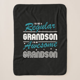 Grandson Gift   Im Not A Regular Grandson Sherpa Blanket