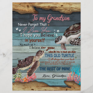 Grandson Gift Letter To My Grandson From Grandpa Letterhead