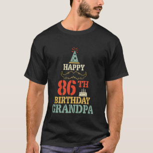 Grandson Granddaughter Happy 86th Birthday Grandpa T-Shirt