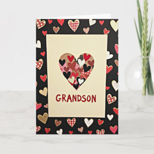 Grandson Hearts Love Card