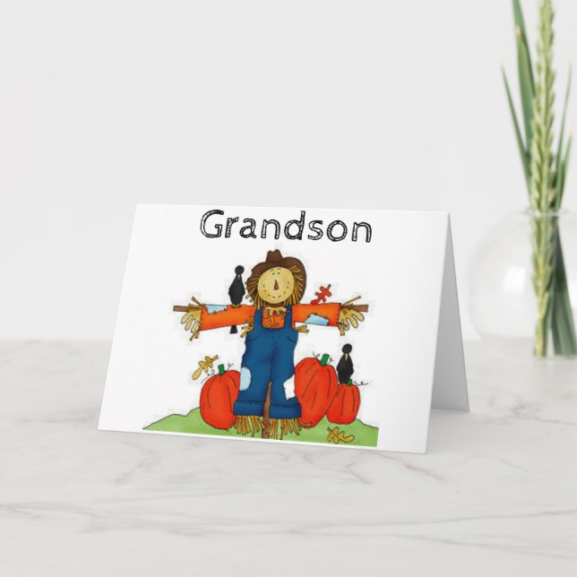 **GRANDSON.....HELLO** AND A LOVING THANKSGIVING HOLIDAY CARD (Front)