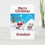 GRANDSON-HOPE YOUR CHRISTMAS IS *UP TO PAR* HOLIDAY CARD<br><div class="desc">TO "GRANDSON"--- YOUR GRANDSON LOVES TO GOLF SO HE SAYS "HOPE YOUR ***CHRISTMAS IS UP TO PAR*** !!!! THANKS "YOU" FOR STOPPING BY 1 OF MY 8 STORES AND HAVE A VERY MERRY CHRISTMAS!!!!</div>