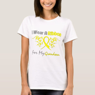 Grandson - I Wear A Yellow Ribbon Military Support T-Shirt