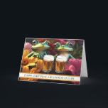 Grandson in Law Cute and Funny Beer Happy Birthday Card<br><div class="desc">Fun birthday card for a grandson in law. Cute toads or frogs enjoying a glass of beer and a fun message inside.</div>