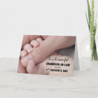 Grandson-in-Law on First Father's Day Baby Hands