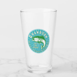 “Grandson is my Fishing Buddy” Glass