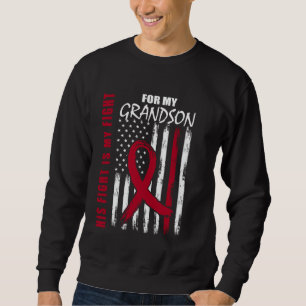 Grandson Multiple Myeloma Awareness American Flag Sweatshirt