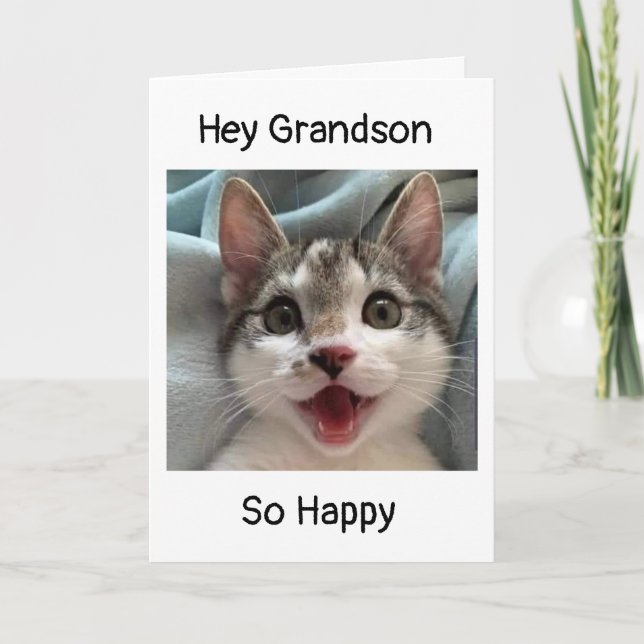 **GRANDSON** ON YOUR BIRTHDAY! CARD (Front)