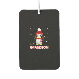 Grandson Penguin Christmas Family Matching Xmas Air Freshener