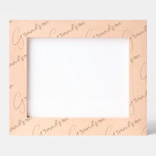 Grandson Photo Wood Frame Gift, 10x8" Landscape