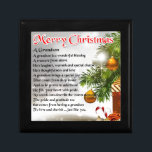 Grandson Poem - Christmas Design Gift Box<br><div class="desc">A great gift for a grandson at Christmas</div>