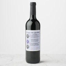 Grandson Poem Vin Bouteille Étiquette 18e annivers
