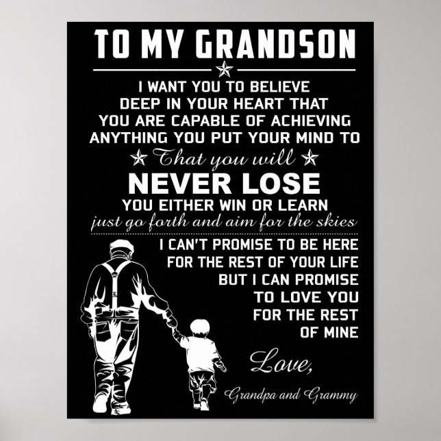 Grandson Quotes Poster (Front)