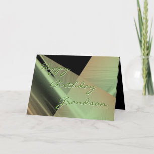 Grandson Sage-Blk, customize any occasion card