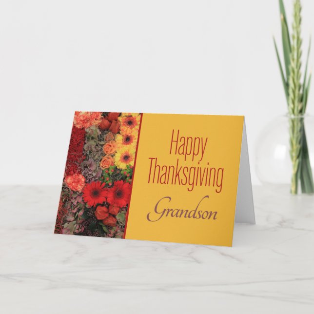Grandson Thanksgiving Card (Front)