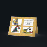 Grandson Trucks, Birthday Holiday Card<br><div class="desc">Your grandson who loves construction heavy equipment will surely love this card. Send him a BIG birthday wish today.</div>