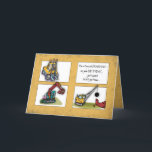 Grandson Trucks, Birthday Holiday Card<br><div class="desc">Your grandson who loves construction heavy equipment will surely love this card. Send him a BIG birthday wish today.</div>