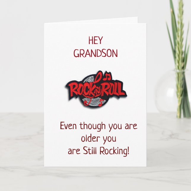 **GRANDSON** VOUS ROCK SUR VOTRE CARTE D'ANNIVERSA (Devant)
