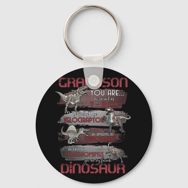 Grandson You Are As Strong As T-Rex As Smart Keychain (Front)