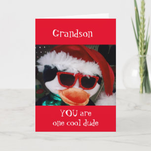 **GRANDSON** YOU ARE ONE COOL DUDE CHRISTMAS CARD