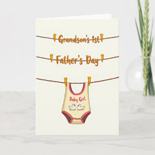 Grandsons 1St Fathers Day Card
