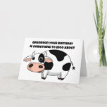 "GRANDSON'S" BIRTHDAY IS SOMETHING TO MOO ABOUT CARD<br><div class="desc">THANK YOU FOR STOPPING BY ONE OF MY EIGHT STORES!</div>