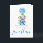 Grandson's Birthday Unforgettable! Card<br><div class="desc">As your grandson’s birthday approaches, I wanted to share a fantastic way to make his special day even more memorable. Imagine celebrating with a sweet baby elephant theme that he will absolutely adore! We have an adorable personalized baby card featuring a charming baby elephant, perfect for any little boy. You...</div>