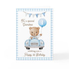 Grandson's First Birthday Teddy Bear Greeting